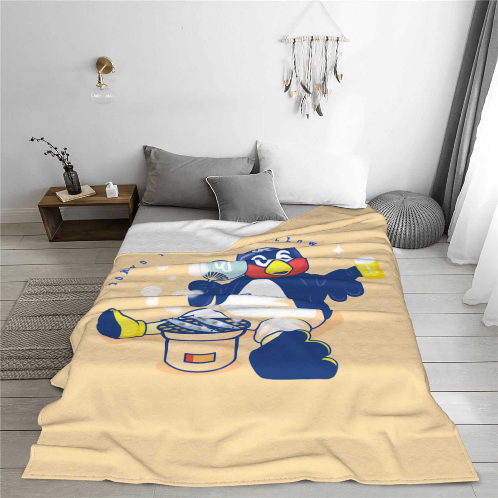 Amazon｜東京ヤクルトスワローズ つば九郎 毛布 ブランケット