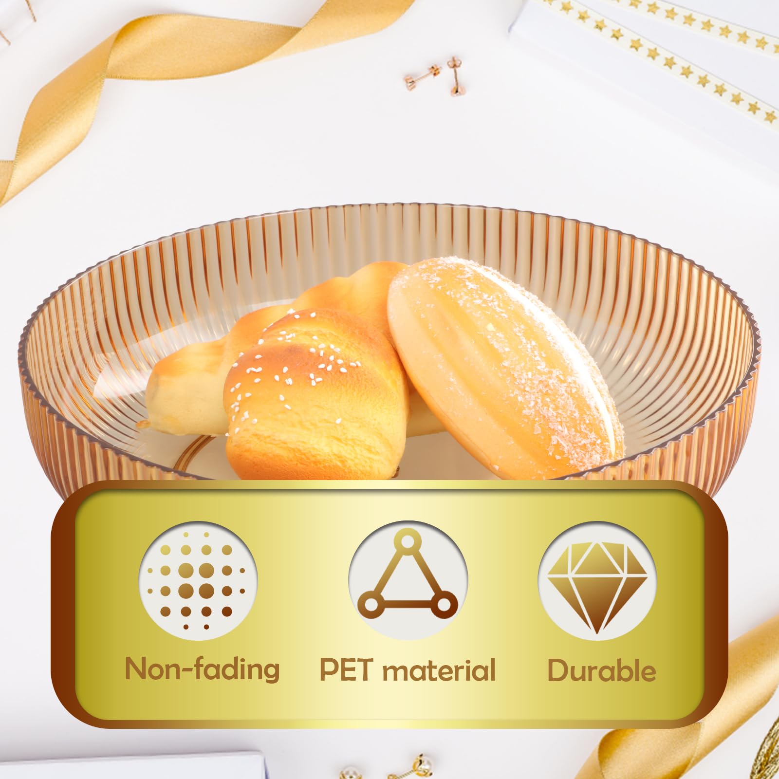 Bol à Fruits Volumoon En Plastique - Design évidé Rond - 240g - Couleur Café - Pour Cuisine Ou Décoration