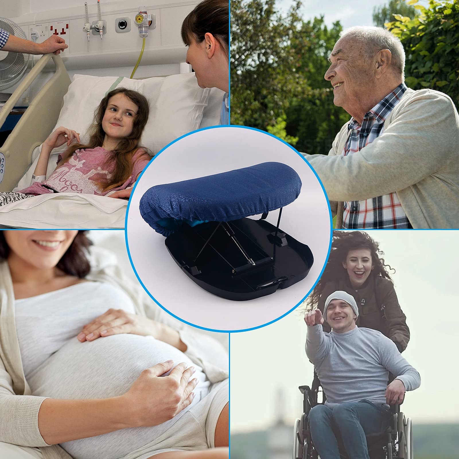 Asiento Portátil Para Elevación Y Soporte De Sofá, Para Silla Asiento Asistido Cojín De Elevación Asiento Para Sofá De Ajuste De 6 Etapas Ayuda Hasta 340 Libras Asiento Superior De Elevación