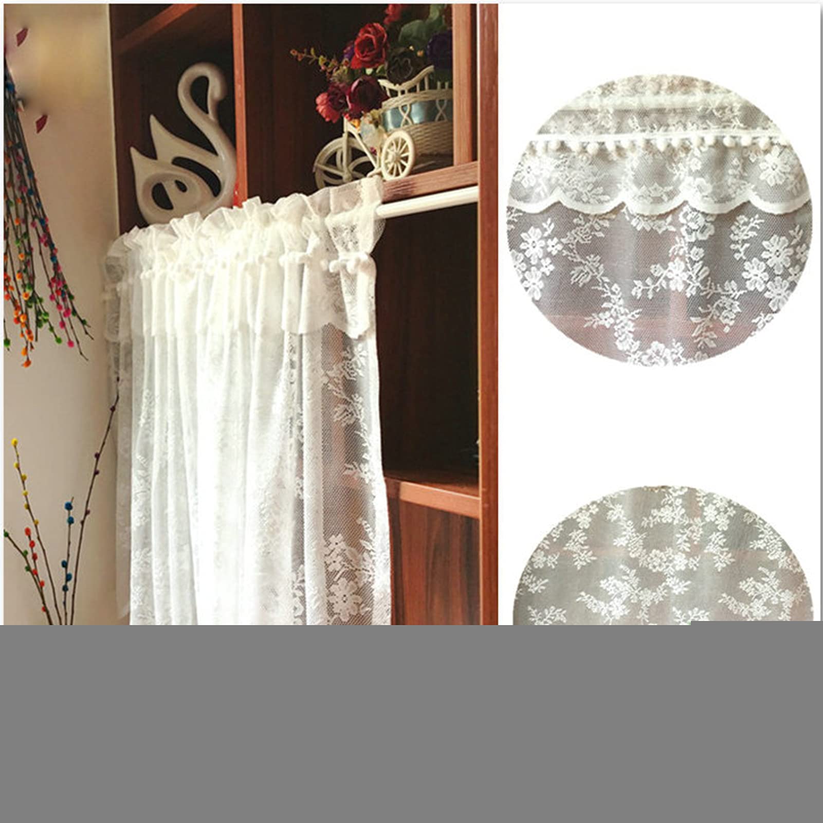 Tenda Da Cucina,Tenda Da Bistrot Voile,Tende Corte,Tende A Disco Da Caffè In Stile Country,Tende Cieche Corte Trasparenti,Tenda A Mantovana Corta A Mezza Finestra Per Balcone,Camera Da Letto,Bagno