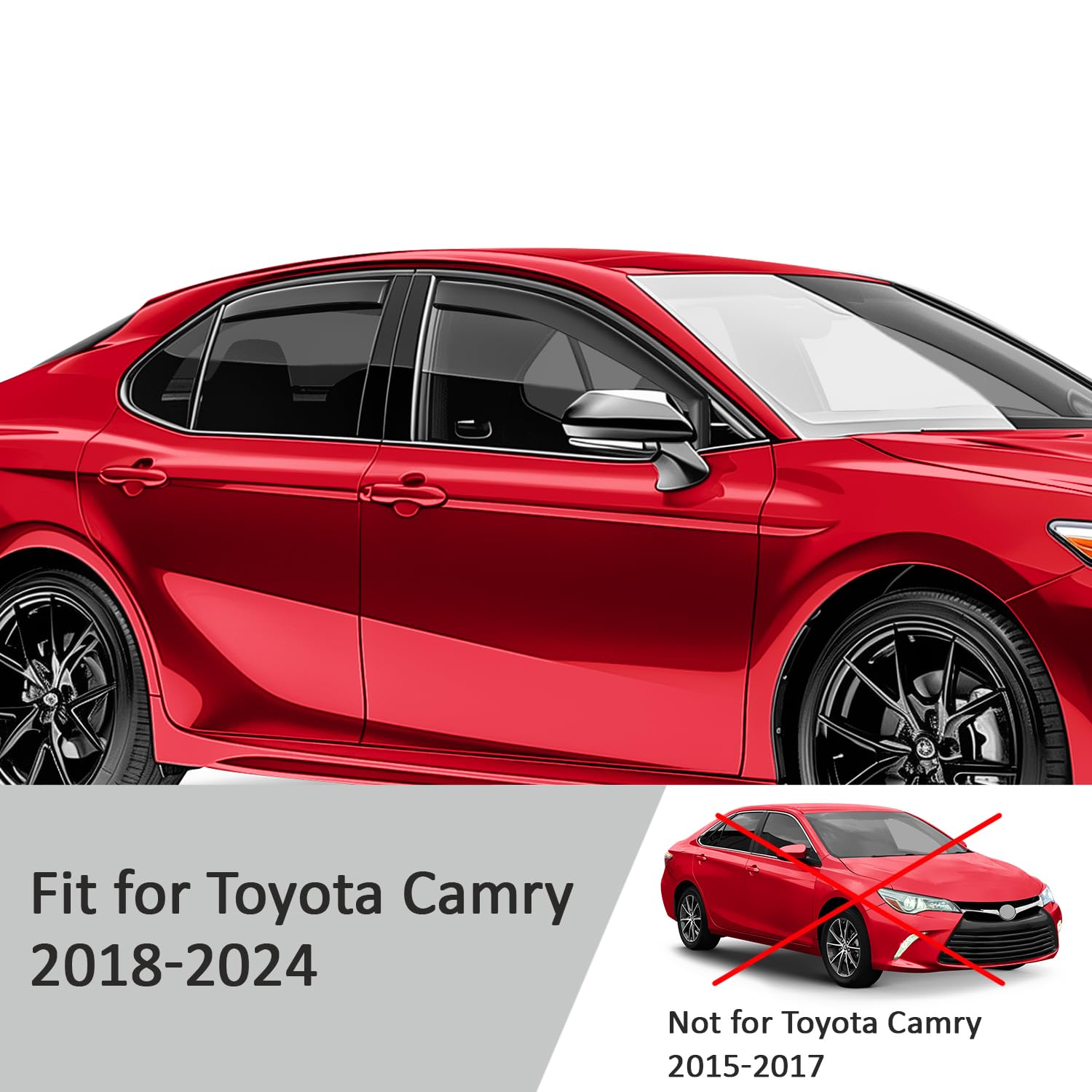 Lightronic Window Deflectors For 2018-2024 Toyota Camry - 4