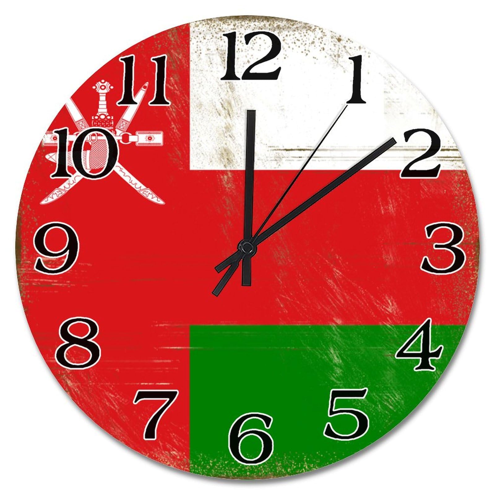 Horloge silencieuse Oman sans bruit pendule murale 38 cm pour le salon
