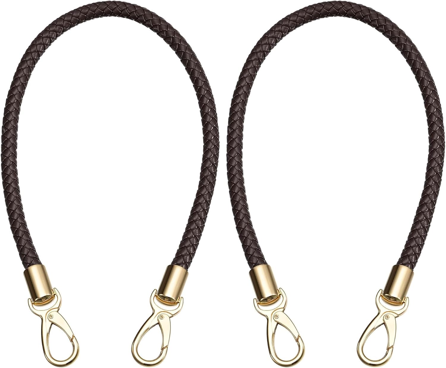 uxcell PU Leather Braided Purse Strap Replacement Handle for Handbags Totes Shoulder Bags - Durable 23.6" Drop Strap