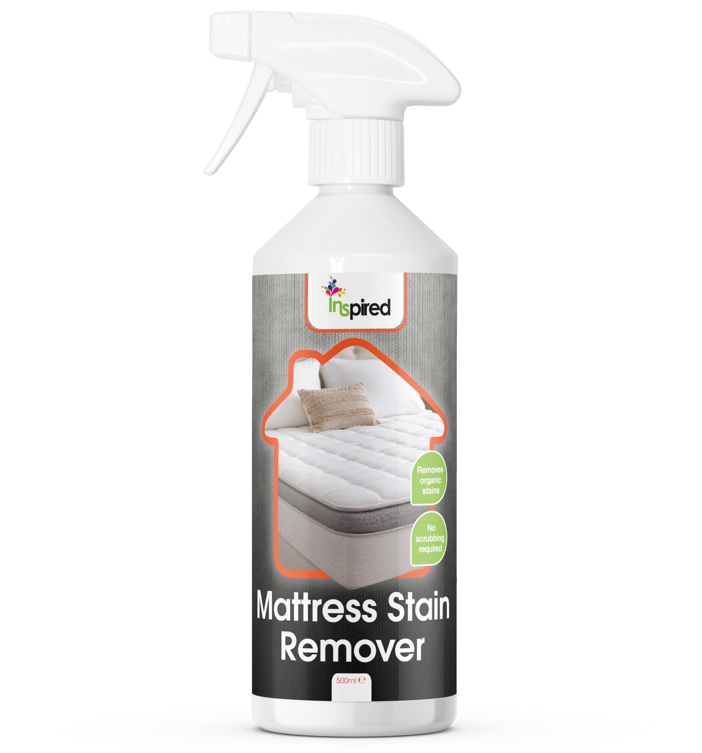 Inspired Professional Mattress Stain Remover, Organic Stain Remover, Removes Blood, Urine & Faeces, 500 ml