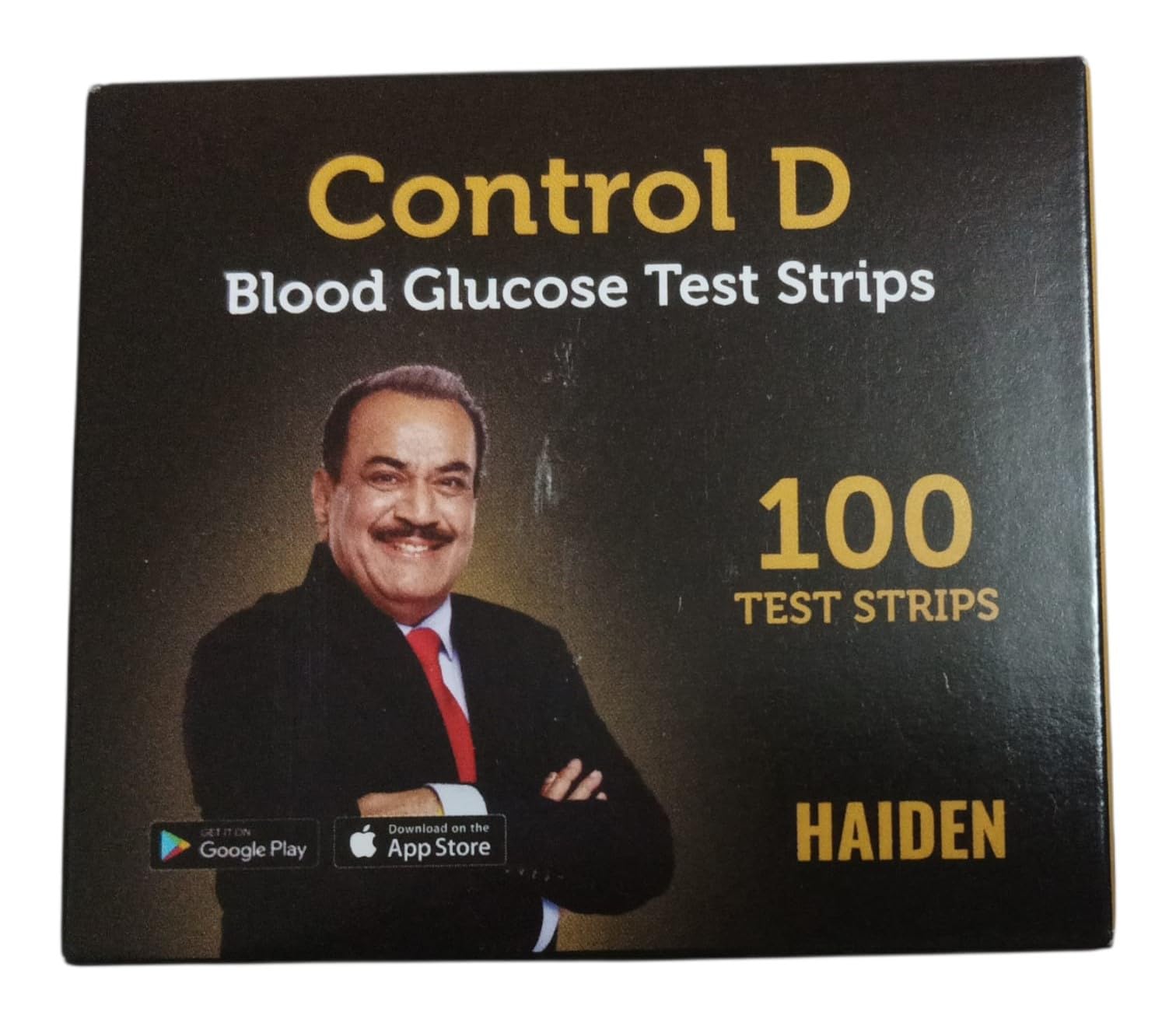 Control D blood glucose test strips 100 strips (Black) glucometer strips-image-3