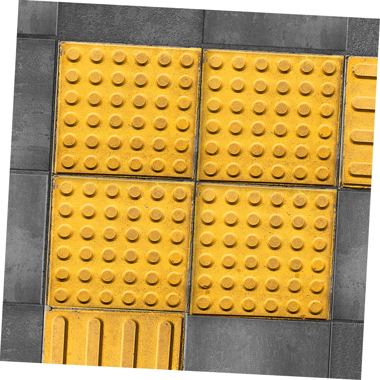4pezzi Tappetino Braille in Pvc Antiscivolo con Texture a Puntini Sollevati per Percorsi Ciechi, per Stazioni della Metropolitana e Ambienti Esterni