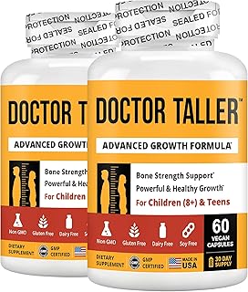NuBest Doctor Taller - Bone Strength Supports, Enhance Immune System - Keto with Calcium, Vitamin D3, Vitamin K2, Amino Acids & Herbs for Children (8+) | Pack 2