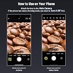 NEEWER 2 en 1 Kit d'objectif pour smartphone, 0.75x Angle large 2X Lentille de téléphone Macro Compatible avec iPhone Samsung Android Cellphone, Détachable HD Filtre avec 17mm à 37mm Anneau d'adaptateur & Adaptateur de filtres, LS-60