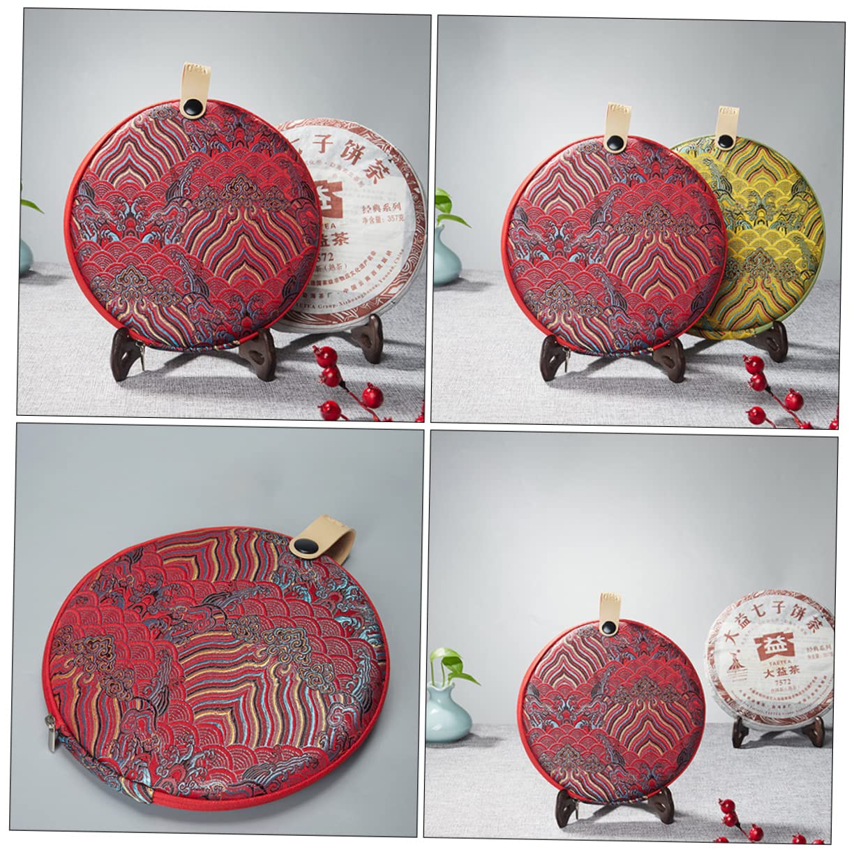 KICHOUSE Puer Tea Cake Storage Bag Multi Purpose Cloth Tea Box Lightweight and Odorless Container for Home or Travel Use