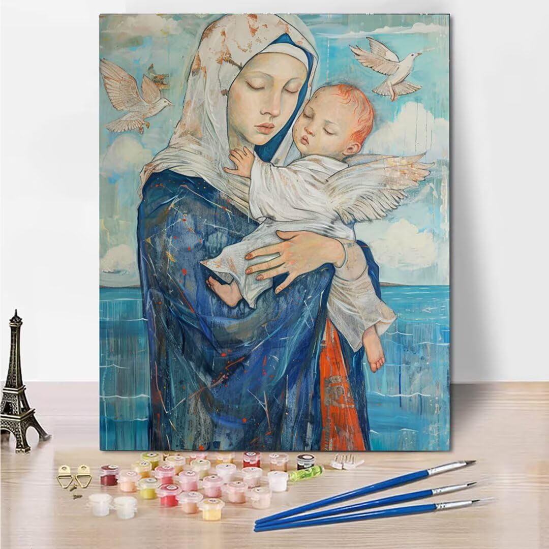 RNXAOPEN Dipingere con i Numeri Bambini, Passatempo per Adulti Kit Lavoretti Creativi per Bambini, Paint by Numbers Idee Regalo Bambina Bambino, Giochi Creativi Giochi Bambina name 70x95cm 979-W