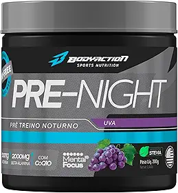 Pré-Treino Noturno Pre-Night com Beta-Alanina 200g Uva, Body Action multi-colored