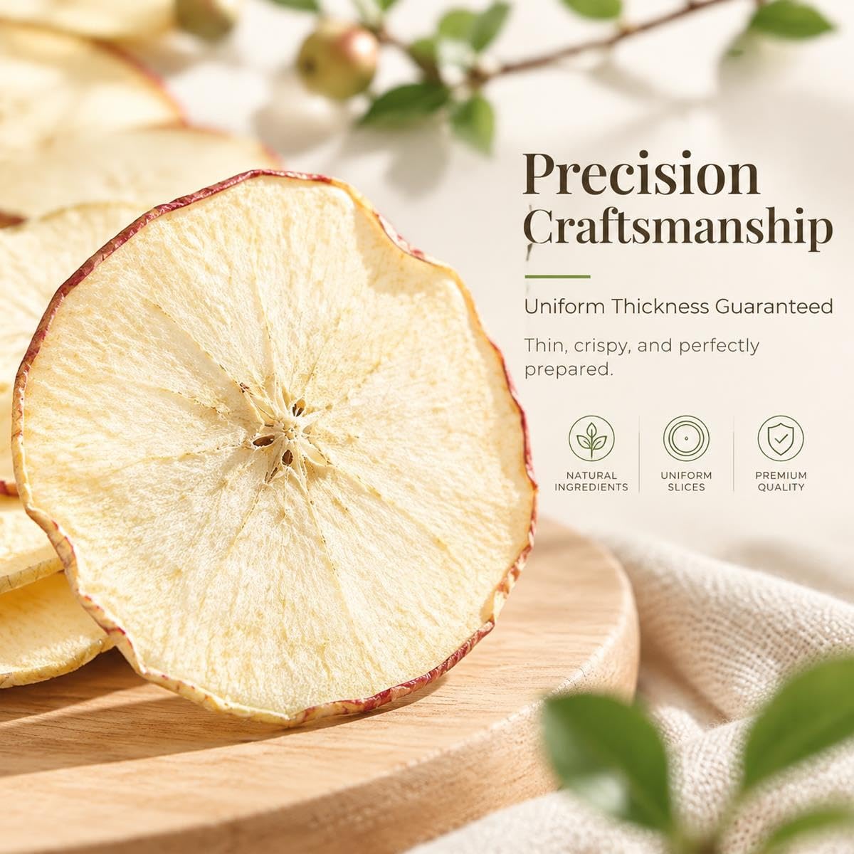 Rodajas de Manzana Liofilizada 500g - Enteras Crujientes Frutal Snack