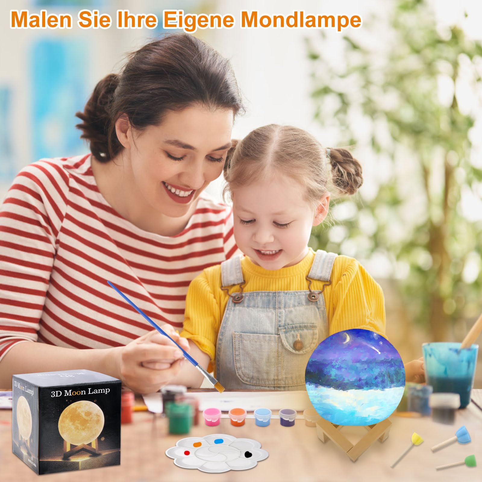 Make It Real Kit Acchiappasogni Fai Da Te A Forma Di Luna Con Lucine - Gioiello Creativo Per Bambine Dagli 8 Anni, Con Perline, Nastri E Filo - 3