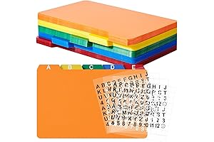 100 Pack 5x8 Index Card Dividers Multicolored
