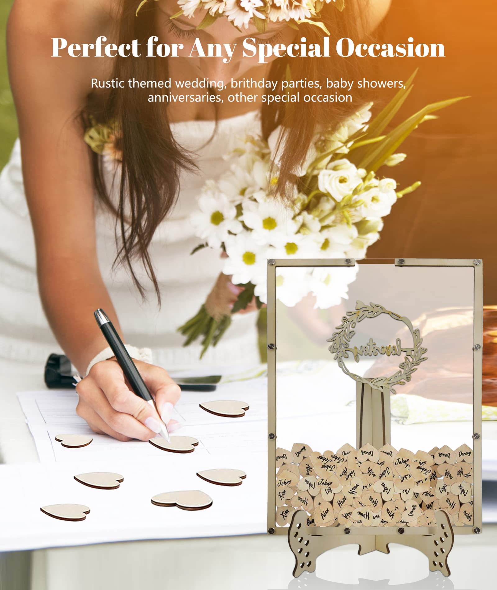 ウェディング ゲストブック ハートドロップス 70-100名様用 ウェディング ゲストブック ハートドロップス 70-100名様用