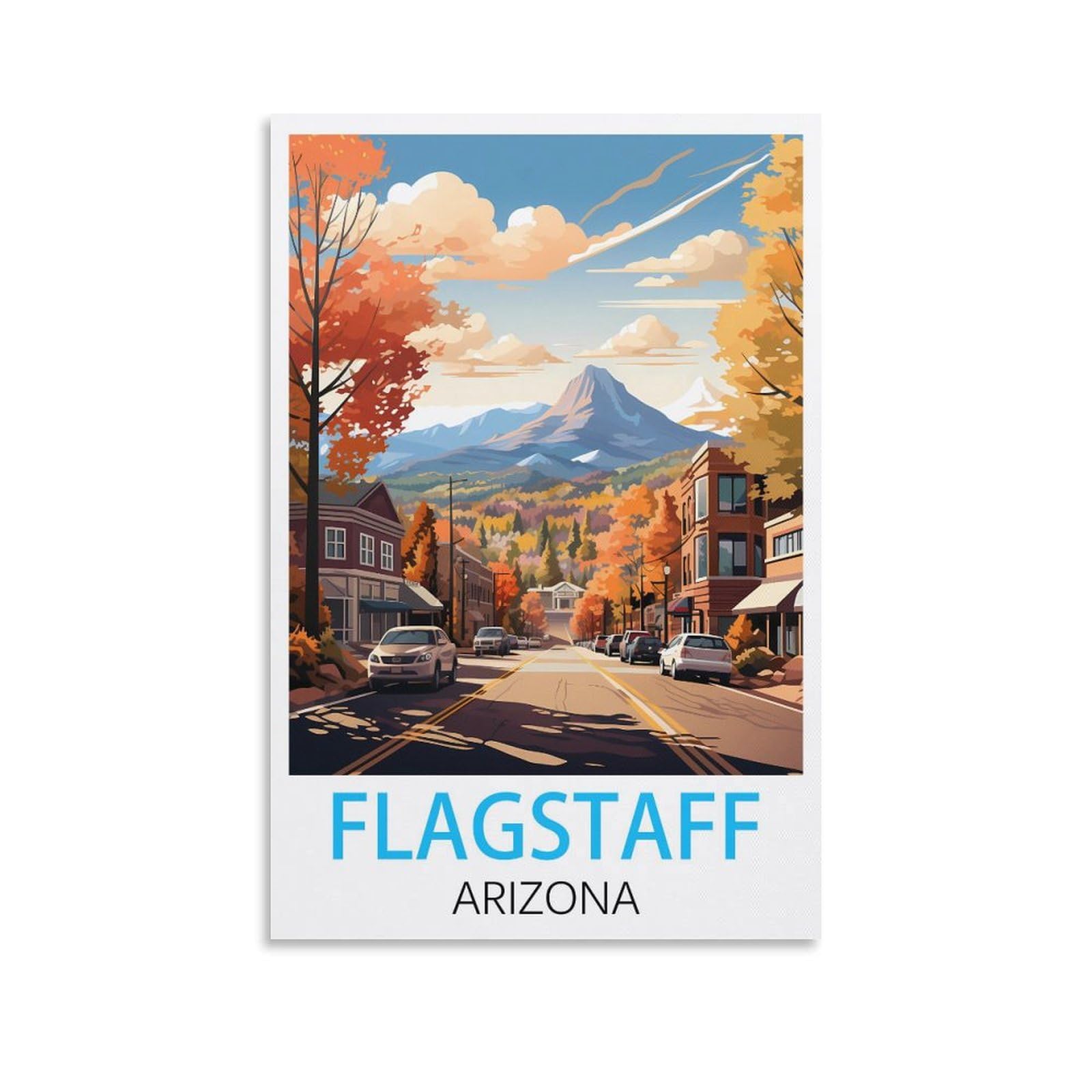 Vintage Metal Tin Wall Sign Flagstaff Arizonas Vintage Signs Home Kitchen Rustic Travel Metal Signs Wall Art Decor 15x30cm