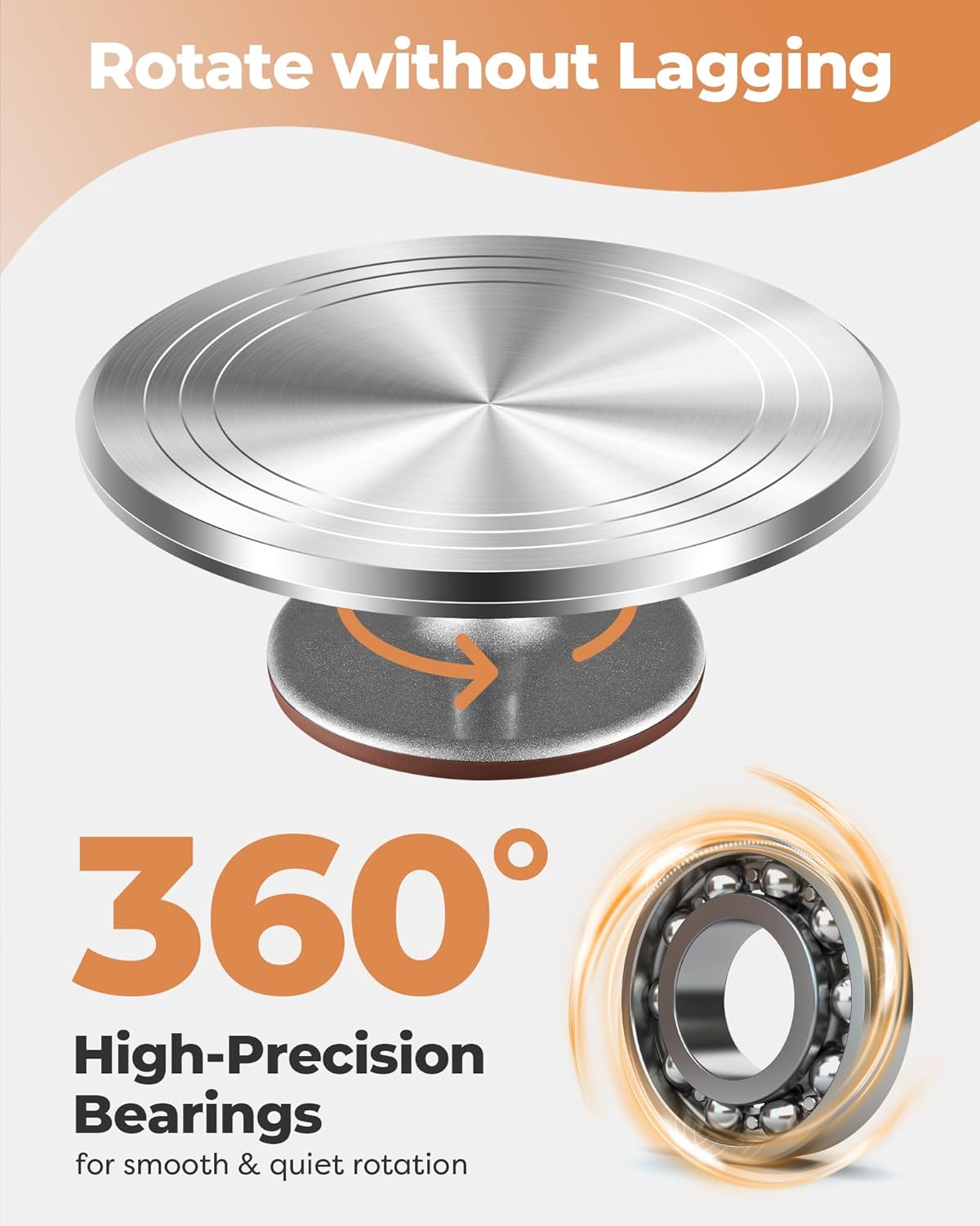 Kootek 253 Pcs Cake Decorating Kit, 12" Aluminum Alloy Cake Turntable, 48 Numbered Icing Tips, 3 Russian Piping Nozzles, Offset and Straight Spatulas, Cake Leveler, Pastry Bags Baking Supplies