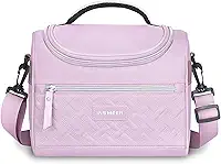 INSMEER Bolsa Termica Lancheira Marmita - 8L, Lancheira Térmica Impermeável, Leve e à Prova de Vazamentos, Alça Ajustável para Ombro, para Academia, Trabalho, Passeio, Praia - Unissex Premium (Roxa)