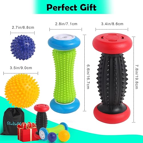 Miniatura 9 de EliaValth Rodillo de pie para fascitis plantar y neuropatía, masajeador de pies para alivio de la fascitis plantar, neuropatía, herramienta de