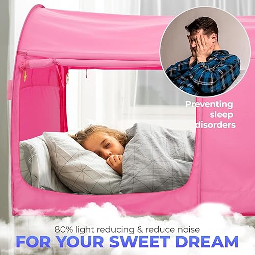 Miniatura 2 de Alvantor Tienda de campaña con dosel para cama, tiendas de campaña de ensueño, espacio de privacidad, tamaño individual, tiendas de campaña para