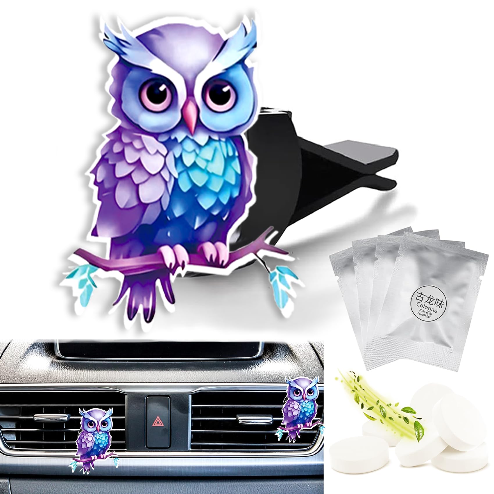 Fresh Scented Car Air Freshener Vent Clip,Decorative Owl
