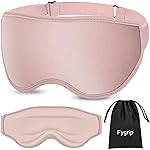 Fygrip 3D Eye Mask Sleep Mask for Men & Women, 100% Pressure-Free & Light Block-Out Eye Mask for Sleep with Easy Adjustable Strap, Night Eye Cover for Travel, Pink