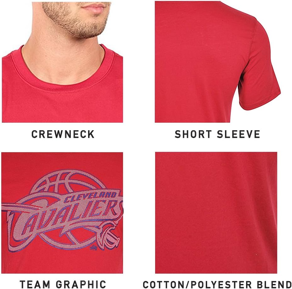 Ultra Game Men's NBA Official Brushed Reflective Logo Tee Shirt - Image 5