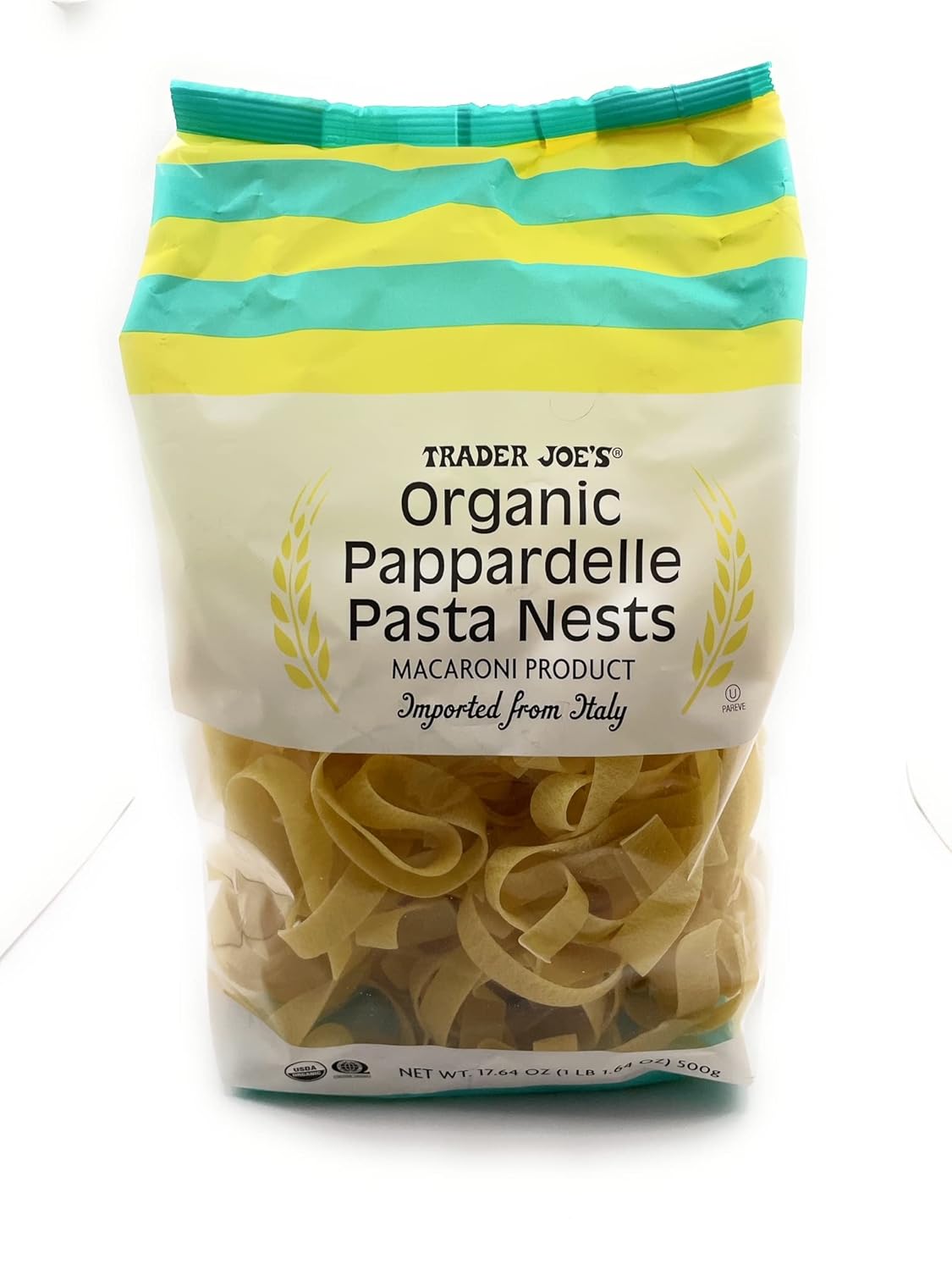 Trader Joe's Organic Pappardelle Pasta Nests Macaroni Product (17.64 oz) Pack of 1