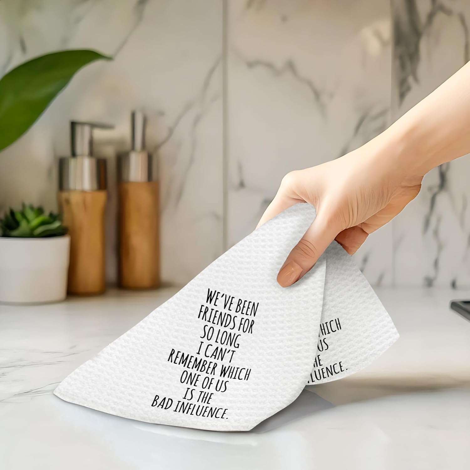 Funny Gifts for Friends Kitchen Towels, Friendship Gifts for Women Hand Towels for Bathroom Decor, Best Friend Bestie BFF Soul Sister Gift Dishcloths Dish Towel for Kitchen 16x24 Inches - Image 5