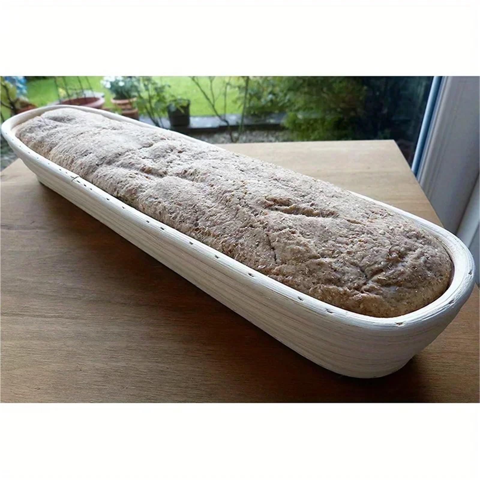 Cesta Para Fermentar Pan Cesta de prueba, cesta de pan, cuencos de prueba con forro de tela for ocasiones especiales y hogar(34X10X5.5CM)