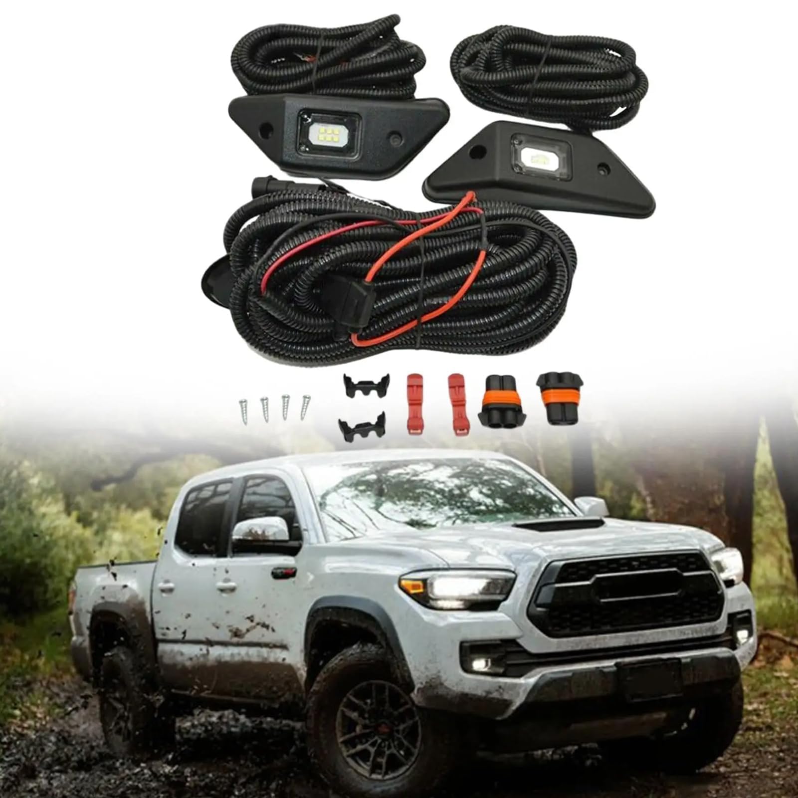 Shurhome LED Bed Lighting Cargo Truck Pickup Set Easy Installation Accessories for 00016-34187 0001634187 Car Supplies