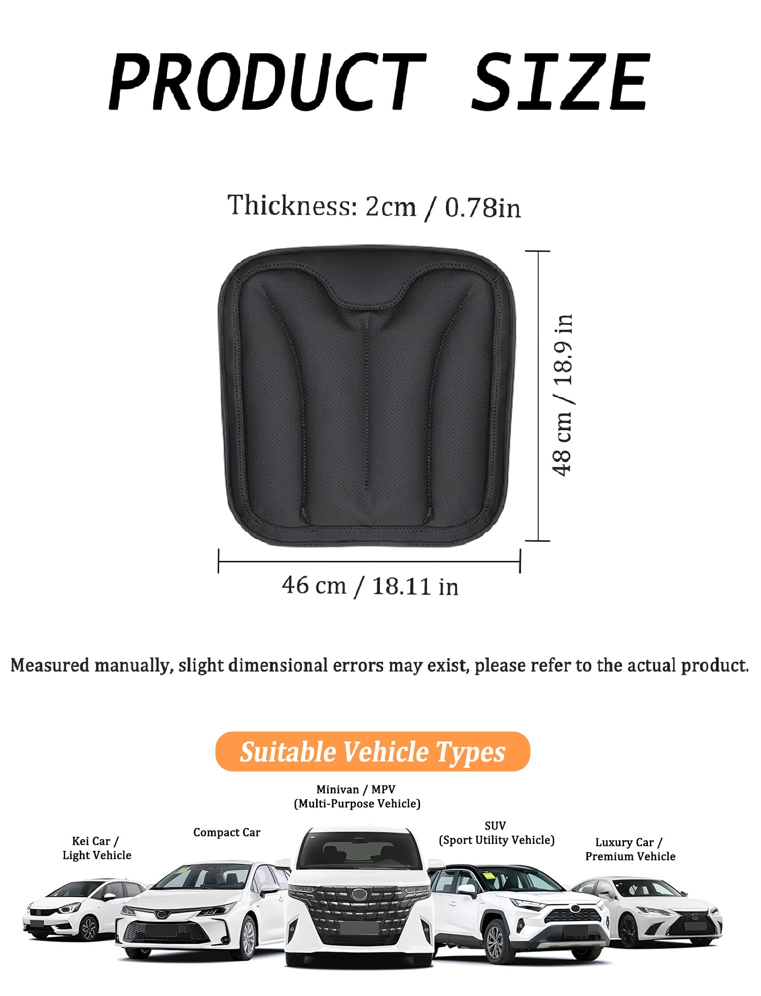 Universal Auto Sitzkissen aus PU-Leder für die Vordersitzfläche | Anti Rutsch Auto Sitzkissen,PU-Leder Sitzkissen Vordersitze,für Auto, SUV, Pickup und Van,Autositzschoner,2PCS Braun