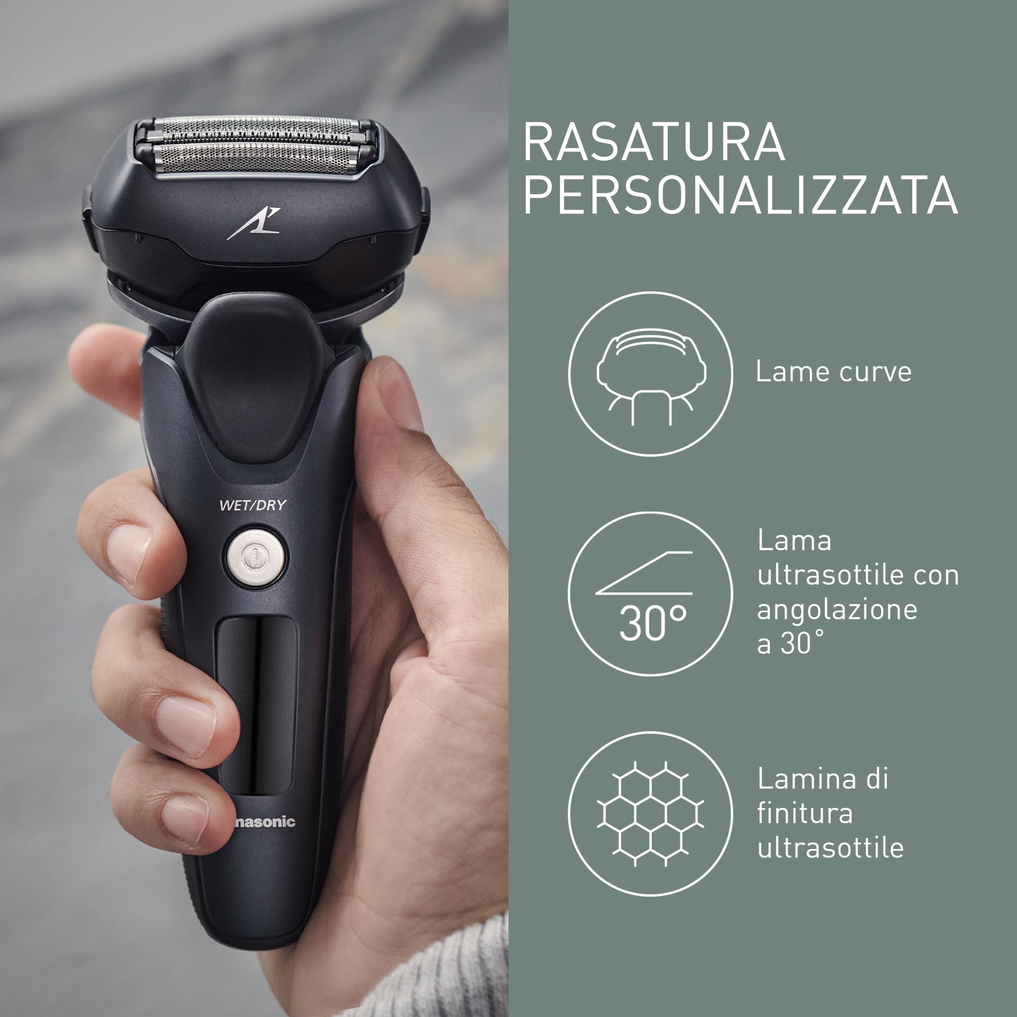 Panasonic WES9015Y1361 Lame di Ricambio per Rasoi Elettrici ES-LT6N, ES-LT4N, ES-LT2N, ES-LT68 e ES-LT67, Confezione Combinata, Sistema a 3 Lame, Acciaio Inox Giapponese all'Avanguardia, Impermeabile