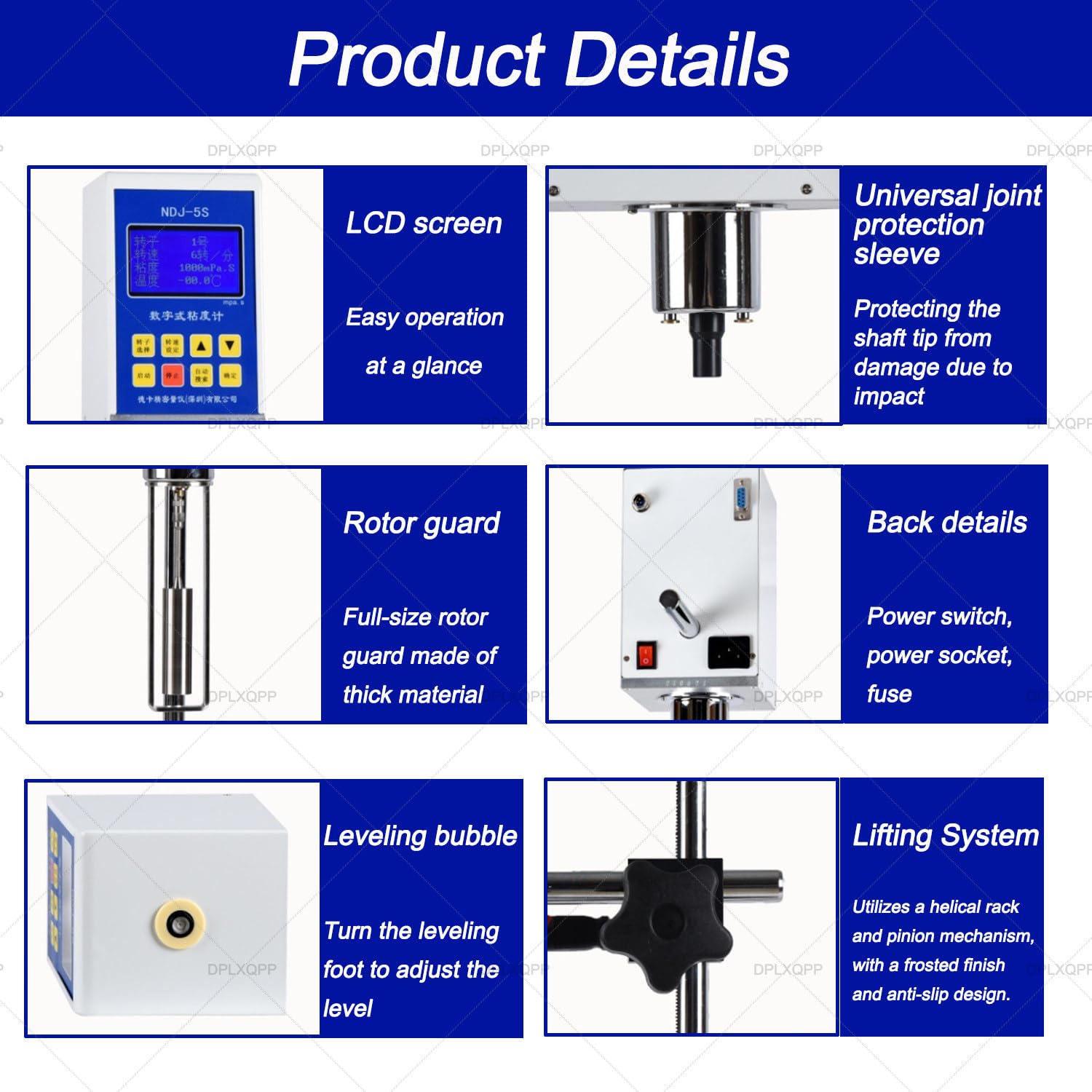 Viscosimètre Rotatif Numérique Ndj-5s,1-100,000 Mpa.S,4 Rotors,écran LCD,Précision ±3% pour Peinture,Encre,Cosmétique,Alimentaire,Adhésifs,équipement De Test De Laboratoire
