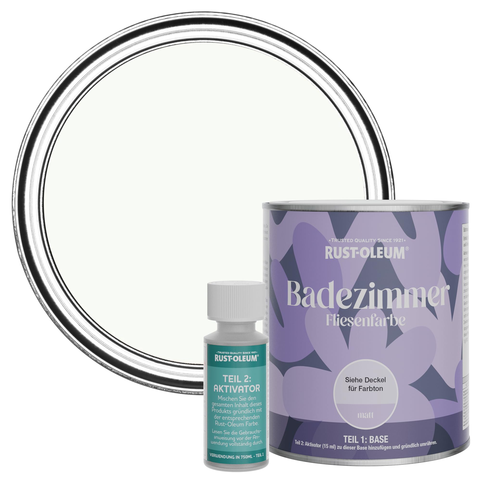 Rust-Oleum wasserfeste weiß Fliesenfarbe für Badezimmer in Matt Finish - Ruhiges Weiß 750ML