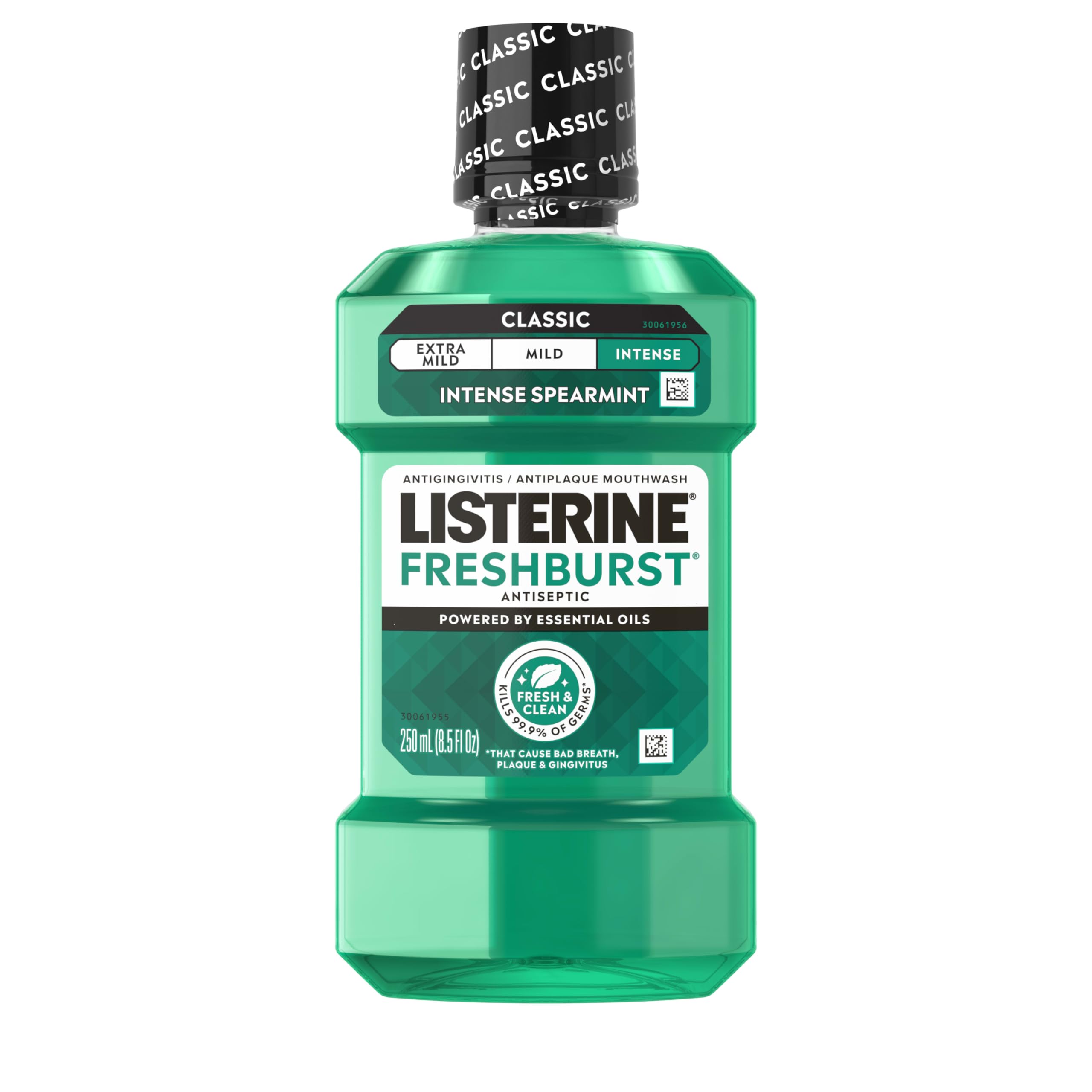 Freshburst Antiseptic Mouthwash for Bad Breath, Kills 99% of Germs That Cause Bad Breath & Fight Plaque & Gingivitis, ADA Accepted Mouthwash, Spearmint, 8.5 Fl. Oz (250 mL)