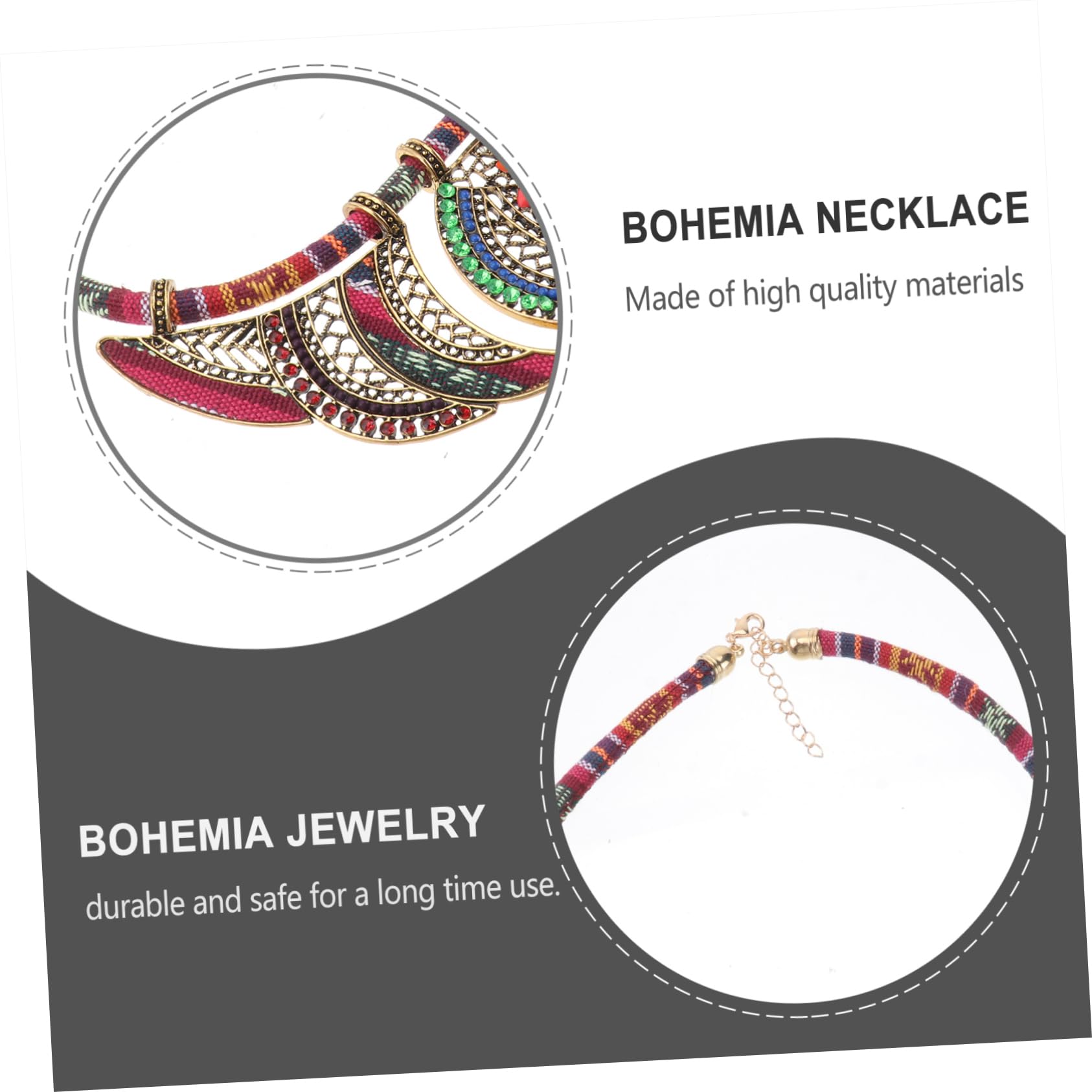 Collar Babero Joyería De Mujer Collar De Gargantillas es Hechos A Mano J es De Estilo Étnico De Cuentas Multicolor Atractivo Aleación Accesorios