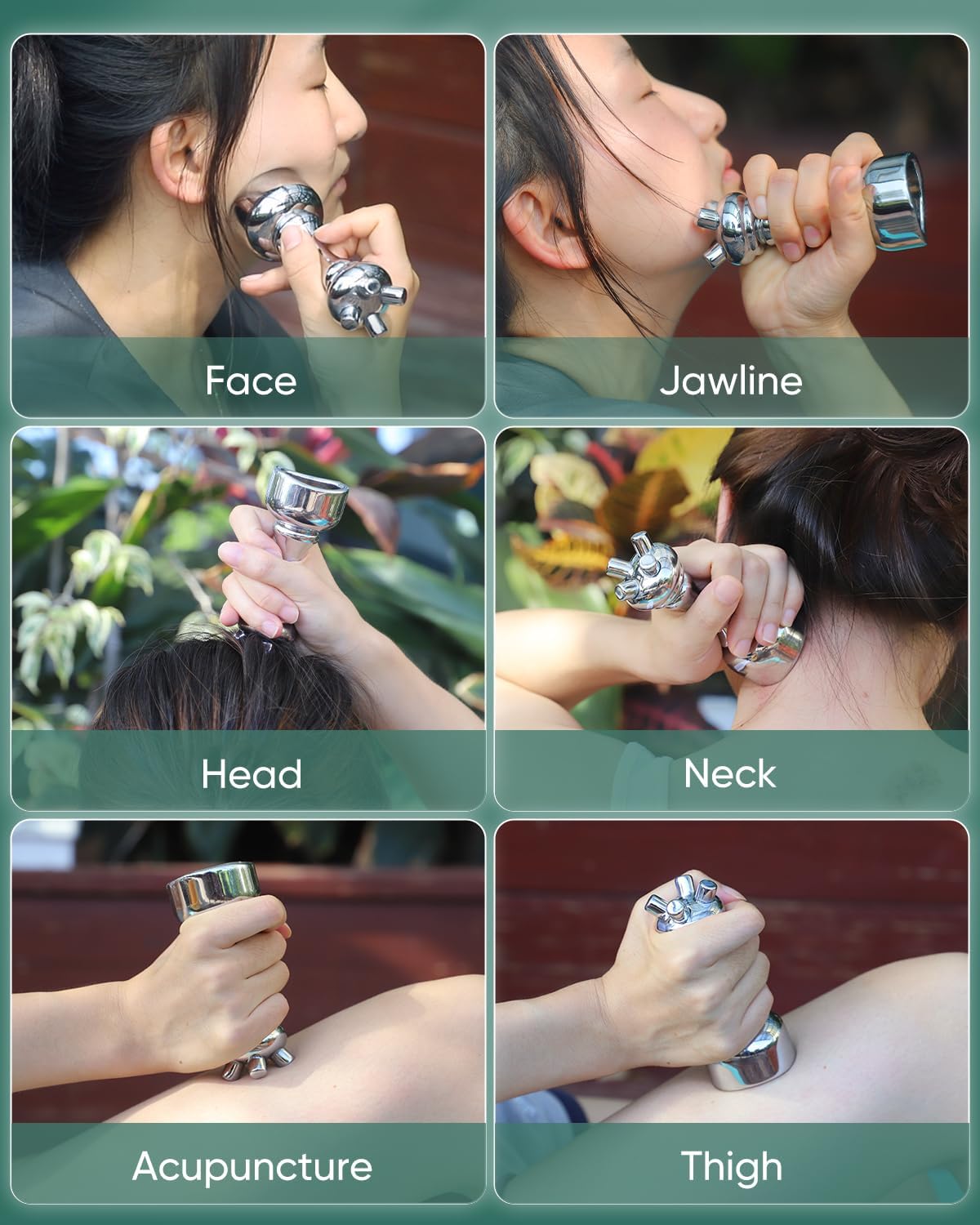 ONUEMP Fascia Massage Tool, Stainless Steel Myofascial Release & Gua Sha Scraping Facial Massager, Deep Tissue Cellulite Massager, Maderoterapia Kit Colombiana for Lymphatic Drainage - Image 4