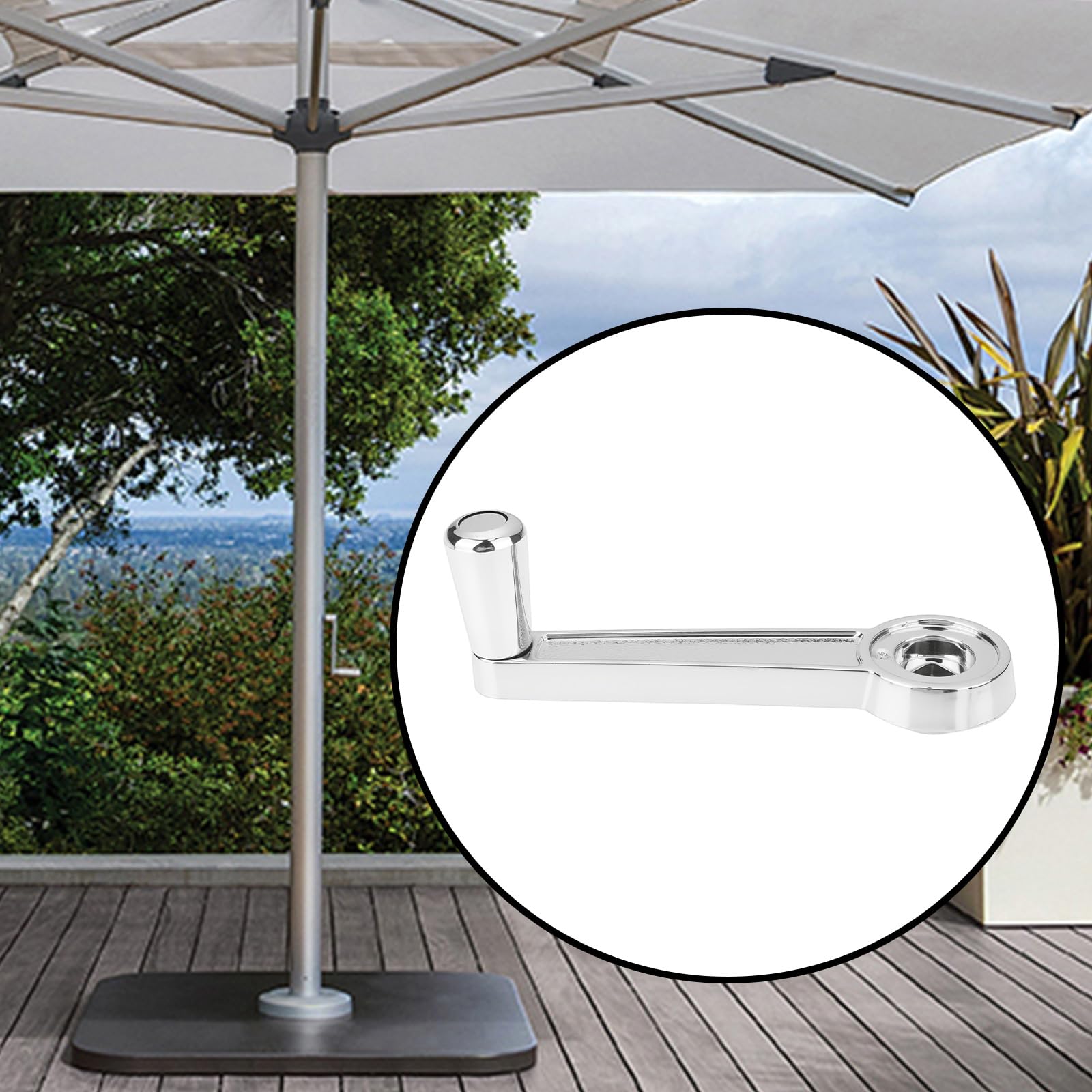 LT Easiyl Outdoor Parasol Crank Handle 12 x 4 x 3.5cm for Outdoor Use Compatible with Variety of Umbrellas - Image 3