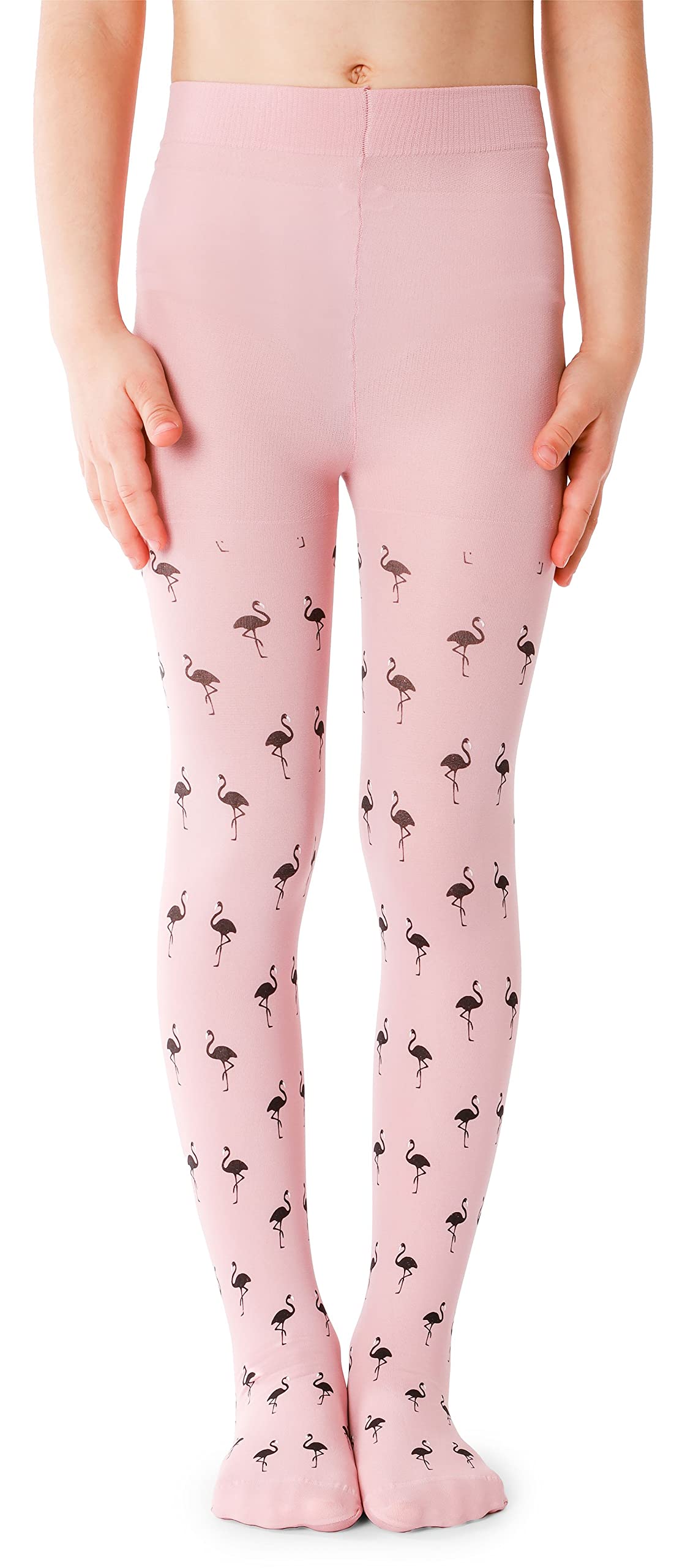Noq Girls Figo Cotton Candy Children Thin Tights With Beautiful Print Patterned Pantyhose 40 Den School Dance Ceremony Casual, 4-5 Years (104-110)