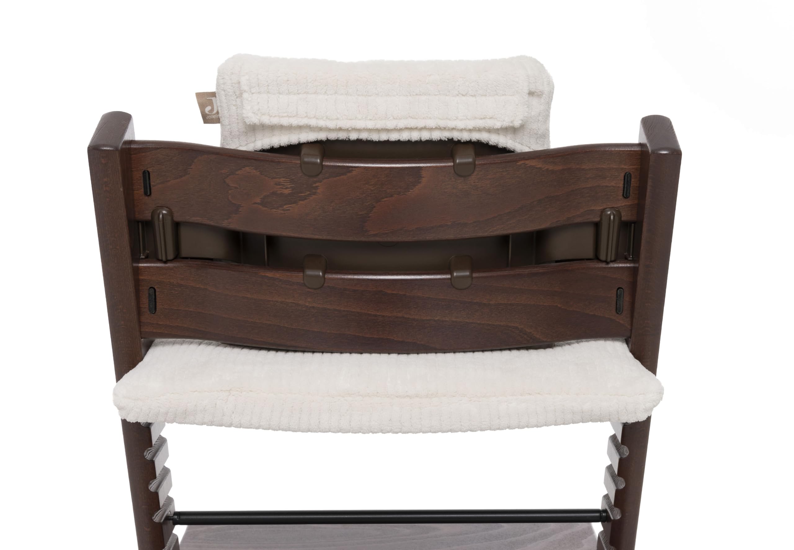Jollein Réducteur de Chaise Haute - Cloudy Rib - Oatmeal - Lavable - Coussin de Chaise Haute - 27x45x2 cm