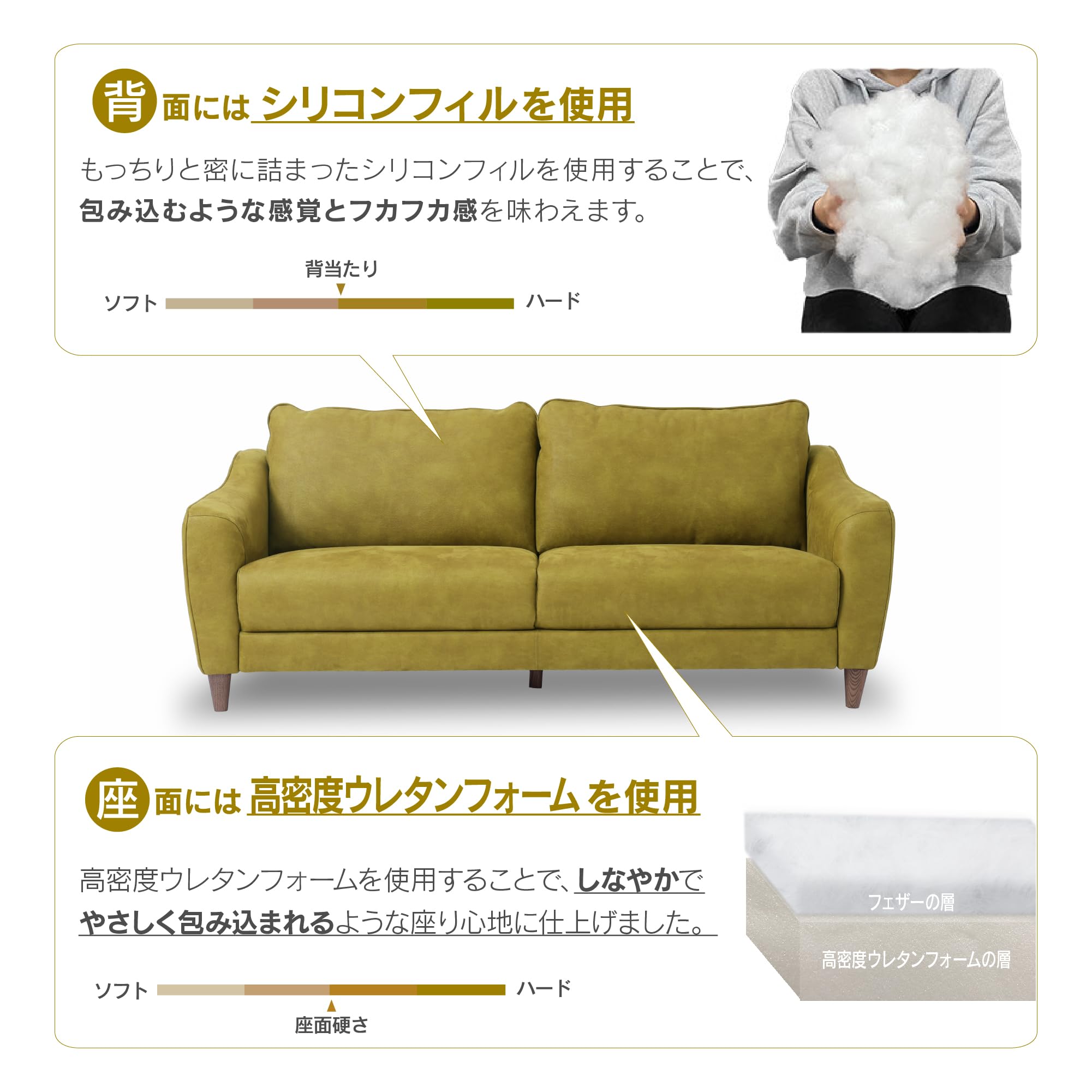 Amazon｜【開梱設置便】 レザーテックス ソファー カスク 3人