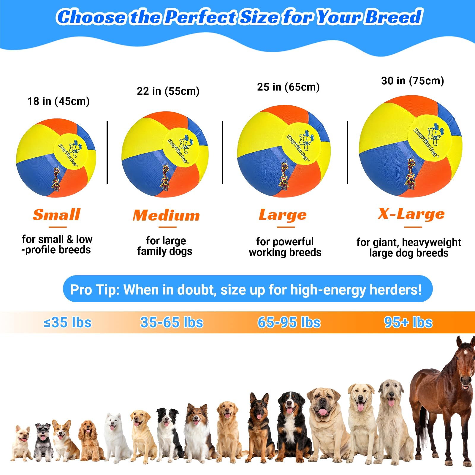 Hap Tim Herding Ball für Hunde, 1D
