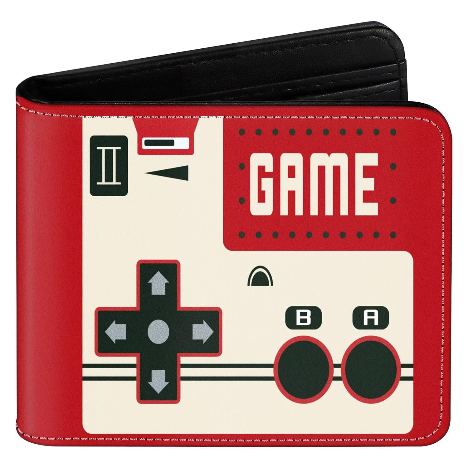 EXXBYELI Boys Wallet Gamepad Leather Wallets Credit Id Card Cash Holder Black Rfid Blocking Zipper Cute Cool Funny Aesthetic Wallets With Coin Pocket Id Window Teen Wallets for Boys Teenager Wallet