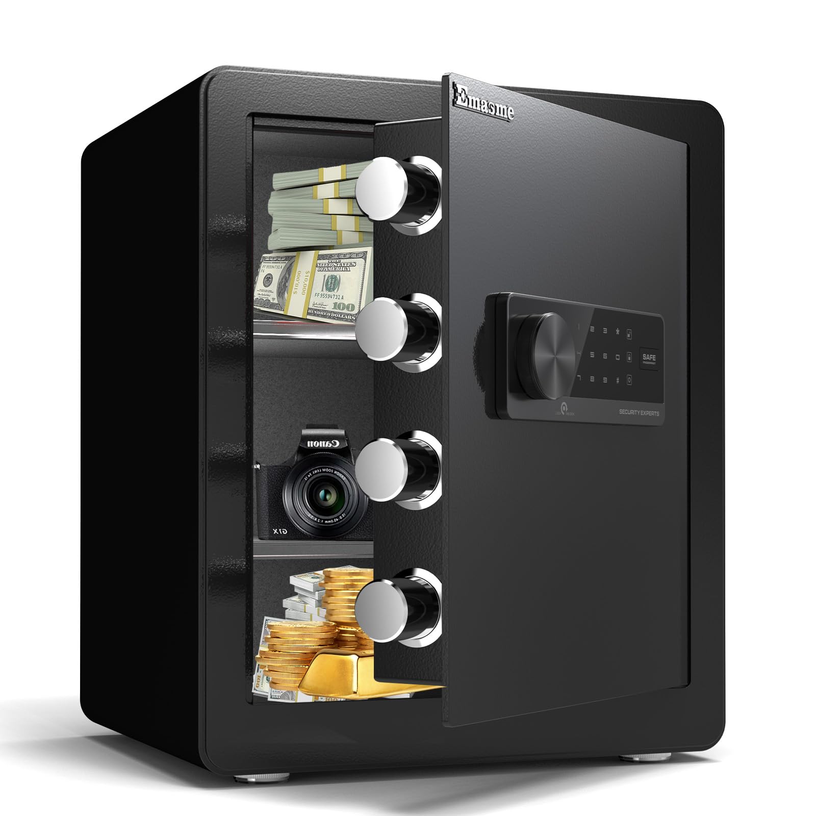 Lock Home Safe Box, 2.0 Cubic Feet Small Safe Box with Electronic Digital Keypad and Removable Shelf, Steel Construction for Money, Document Secure Storage at Home or Office