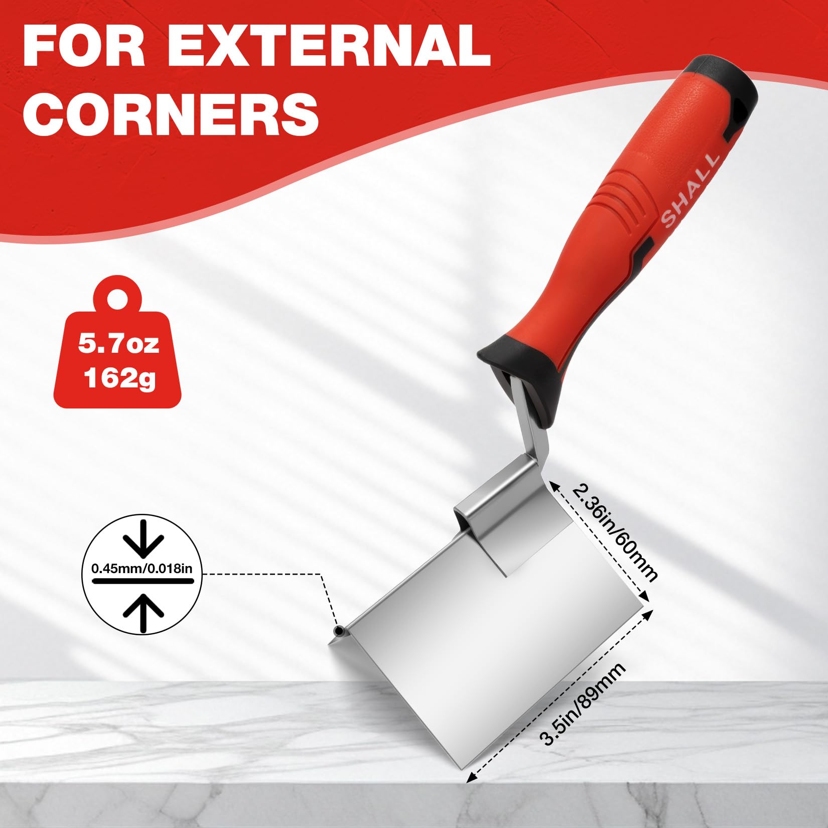 Shall Stainless Steel Corner Trowel Set - Image 3