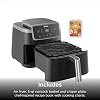 Ninja | Air Fryer | 5 Quart Capacity | 5-in-1 Air Flies, Bakes, Roasts, Reheats, Dehydrates | Air Crisp Technology | Non-Stick Basket & Crisper Plate | Gray | AF142