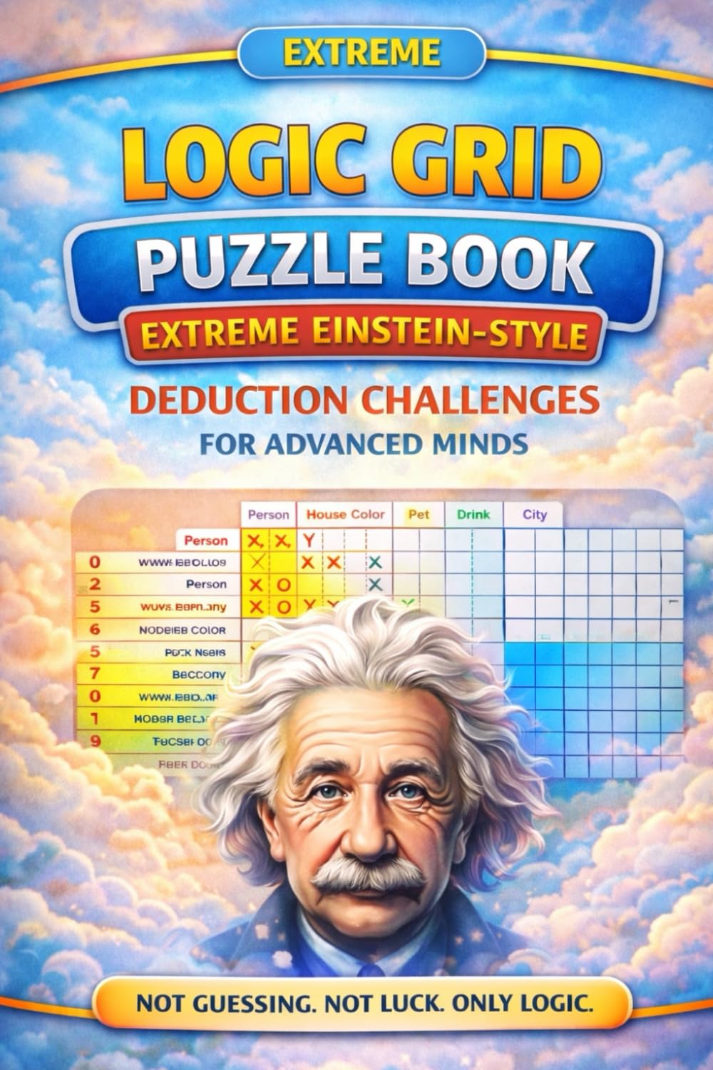Logic Grid Puzzle Book: Extreme Einstein-Style Deduction Challenges for Advanced Minds: A Collection of Extremely Difficult Logic Puzzles Designed to ... Reasoning, Focus, and Analytical Thinking