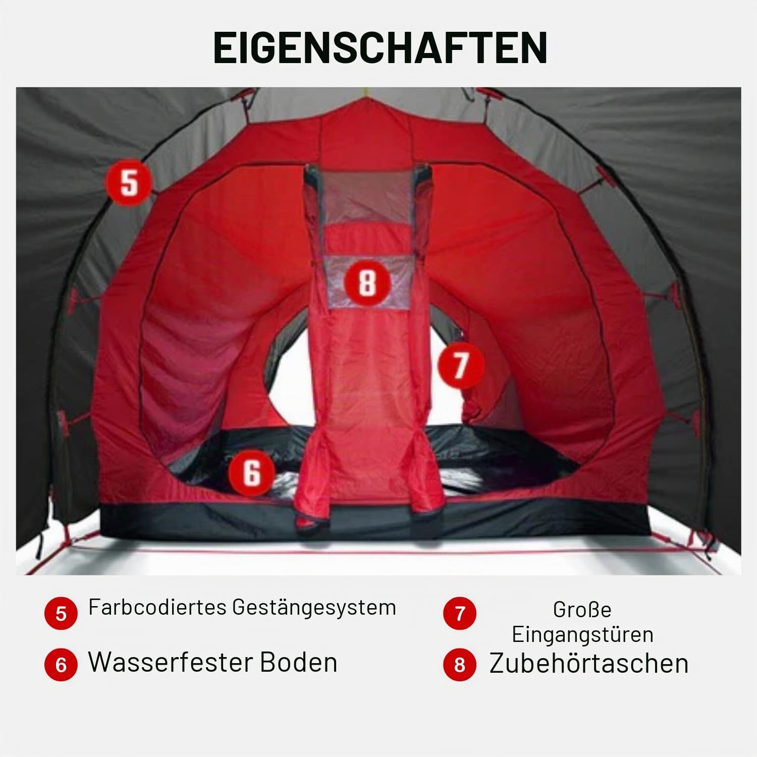 Lone Rider Motorrad Camping Zelt 2 Personen - Wasserdicht, Garage