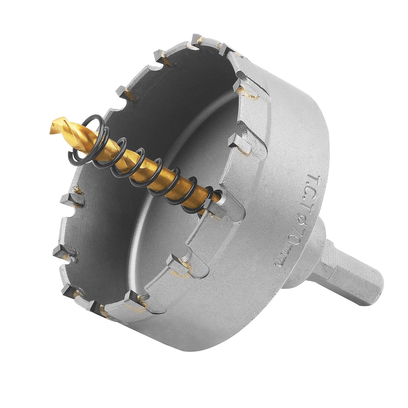 AOKAIMIAR 2-3/4 Inch Carbide Hole Saw with Titanium Plated Center Drill Bit, Heavy Duty TCT Hole Saw Metal Hole Cutter for Stainless Steel Iron Copper